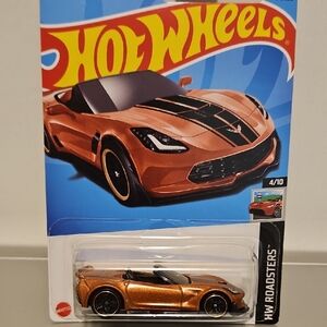 HotWheels Bronze Corvette Sports Collector Car.